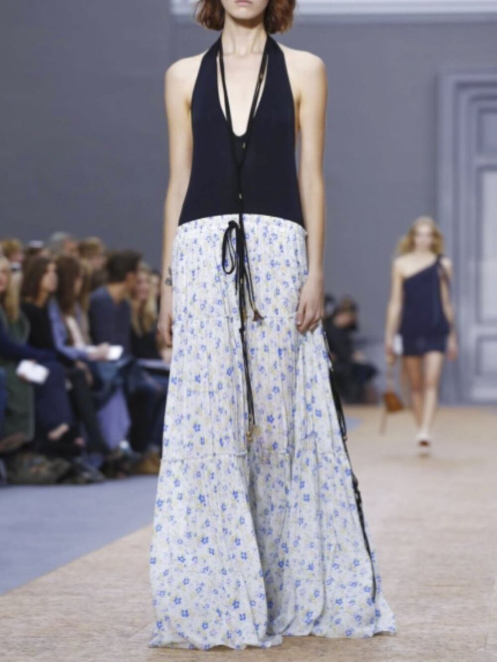 Chloé 2016 Archival Vintage RTW Backless maxi halter dress. NWT. EU36 (US 4)